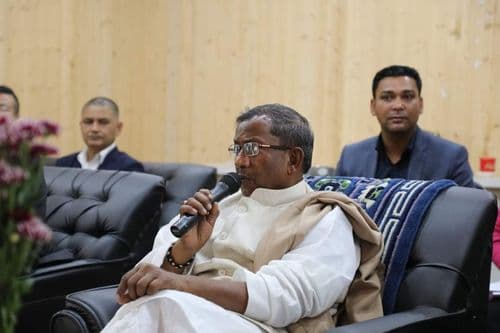 Governor of Sikkim Shri Lakshman Prasad Acharya arrived at DAC Mangan