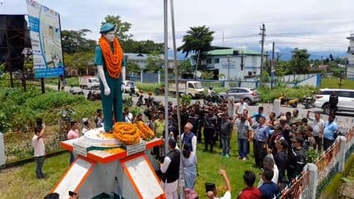 Fallen hero of operation Vijay, Sepoy Suresh Chhetri was remembered today on his 24th death anniversary at his native place in Naxalbari.