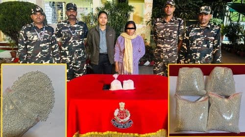 Regarding seizure of Silver in granules form -9.975 Kgs, with an apprehension (women)by C Coy Panitanki